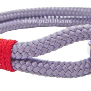 Pulsera náutica bandera de España gris con cierre amarre