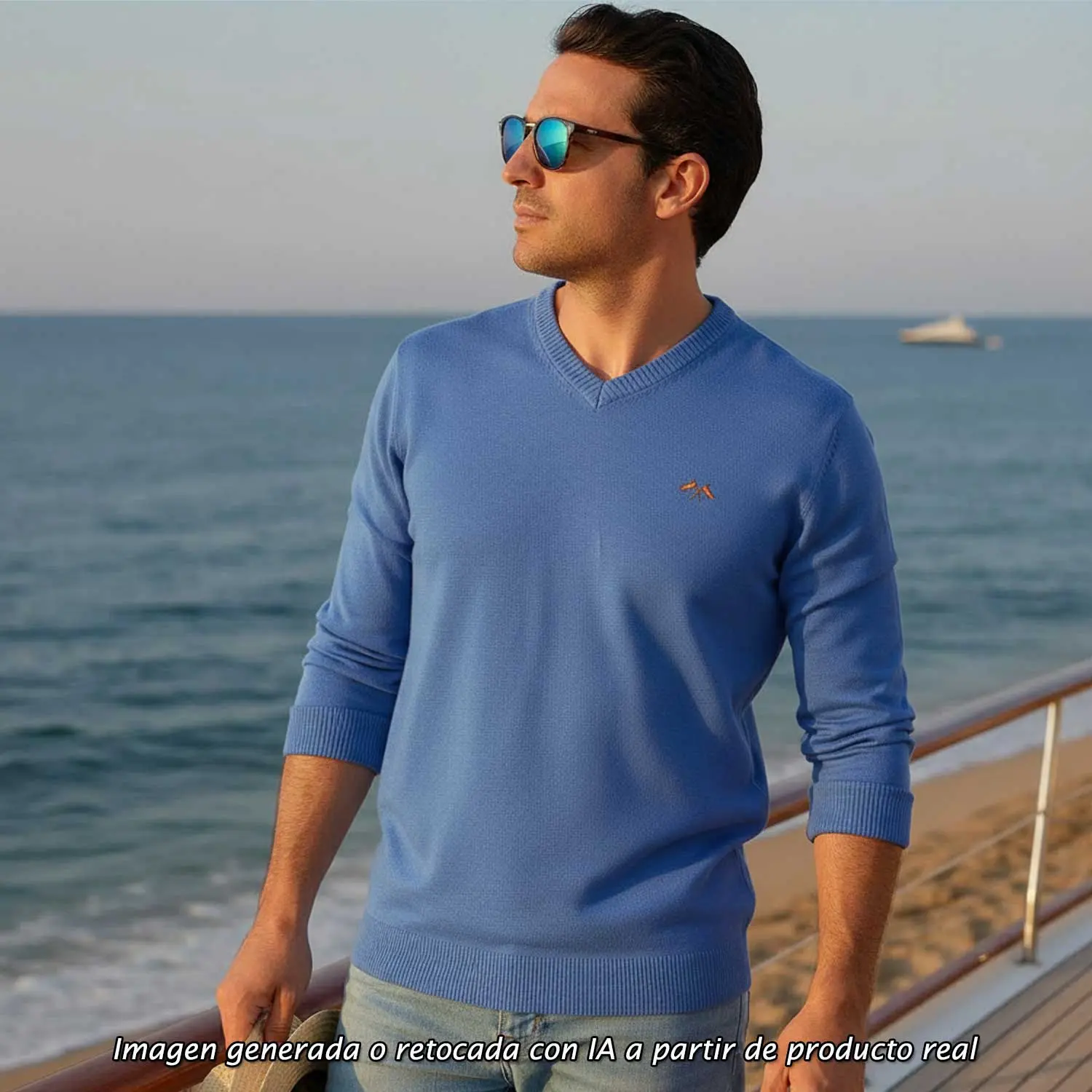 Jersey azul bandera de España hombre