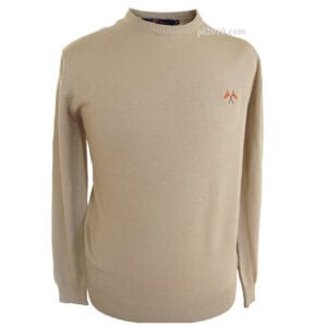 Jersey beige bandera de España punto fino