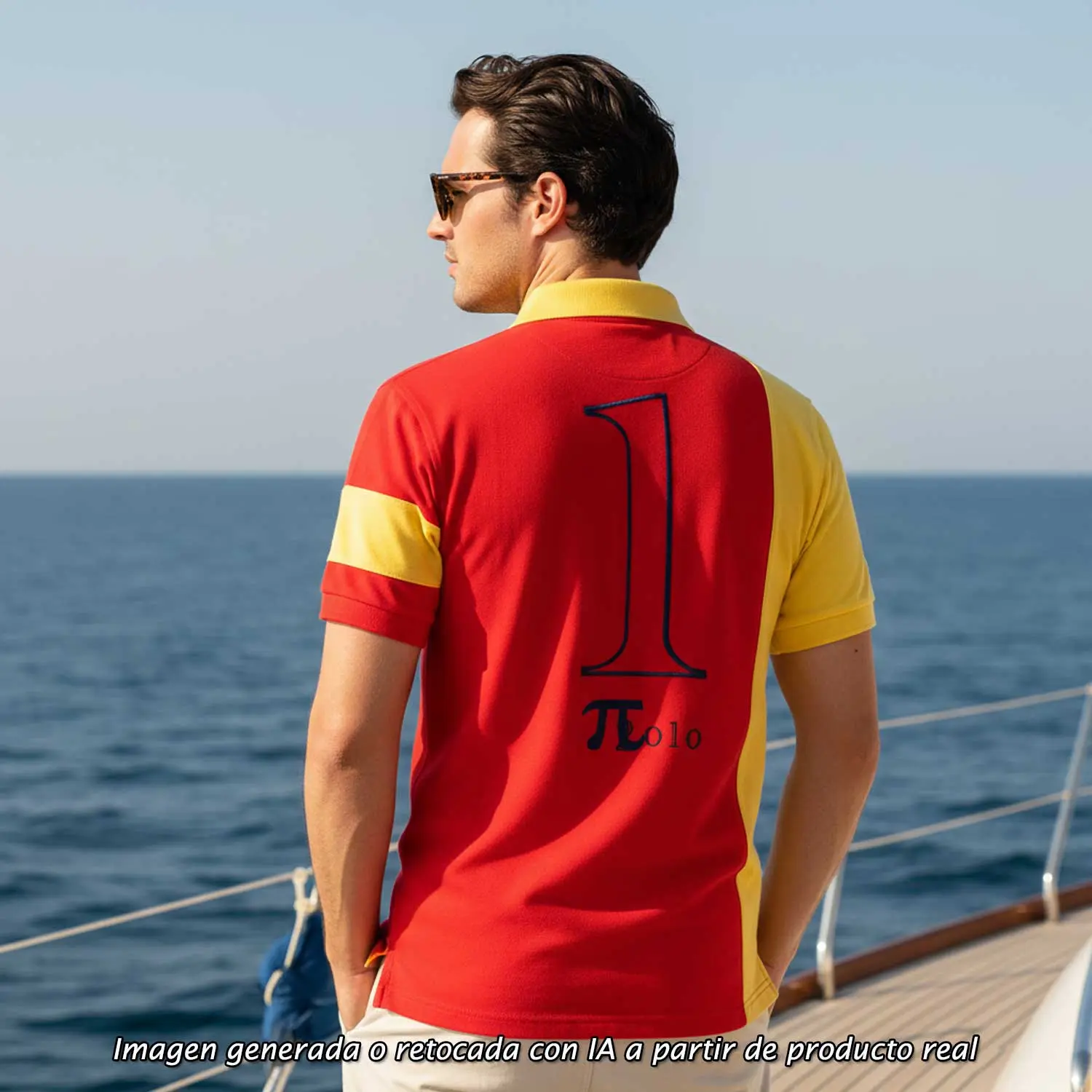 Polo Bandera España Formentera con número 1 bordado en la espalda