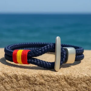 Pulsera amarre marino bandera de España vista al aire libre