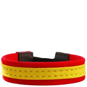 Pulsera bandera de España de tela vista frontal