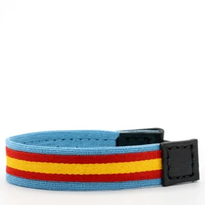 Pulsera bandera de España celeste vista lateral