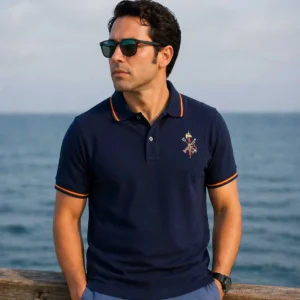 Polo Legión Española marino hombre con emblema bordado