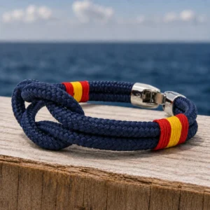 Pulsera de cordón marino con cierre de zamak