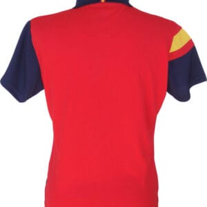 Polo mujer tejido técnico rojo con bandera de España