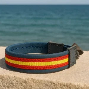 Pulsera bandera de España piel marino al aire libre