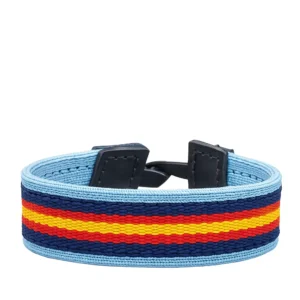 Pulsera celeste España marino vista frontal