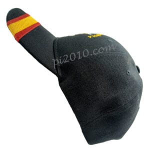 Vista lateral gorra Legión negra con bandera de España