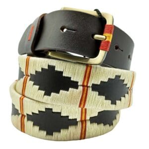 cinturón argentino beige hombre piel pampeana