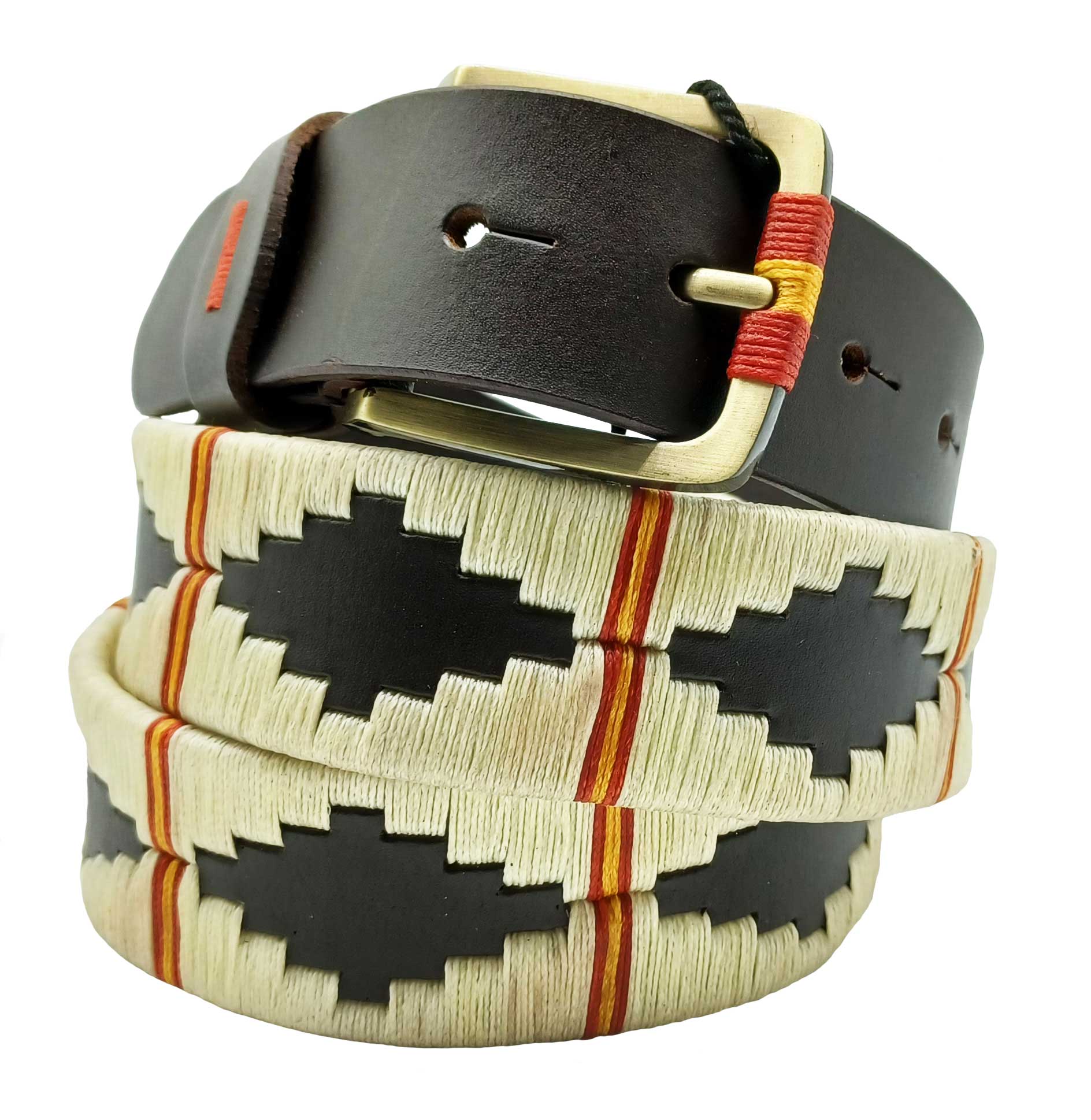 cinturón argentino beige hombre piel pampeana