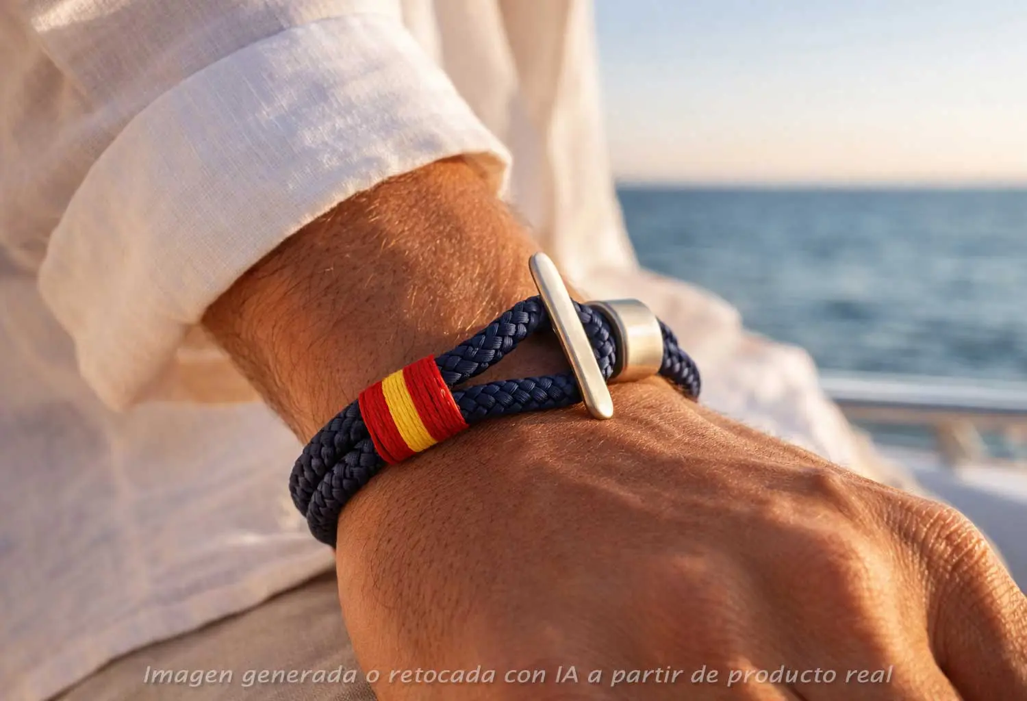 Pulseras náuticas con bandera de España hechas en España