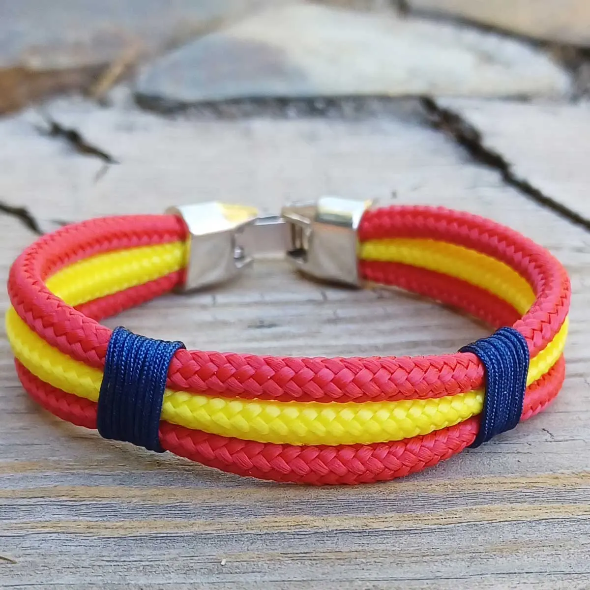 Pulsera España náutica artesanal con los colores de la bandera de España